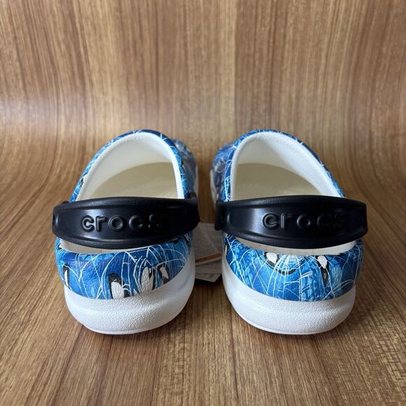 Crocs Spider-Man Bistro Clog Discontinued Slip Resistant Blue Graphic Men 9 W11 - Picture 3 of 9